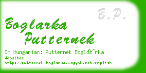 boglarka putternek business card